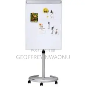 70x100cm Mobile Flipchart Board With Round Leg Wheels