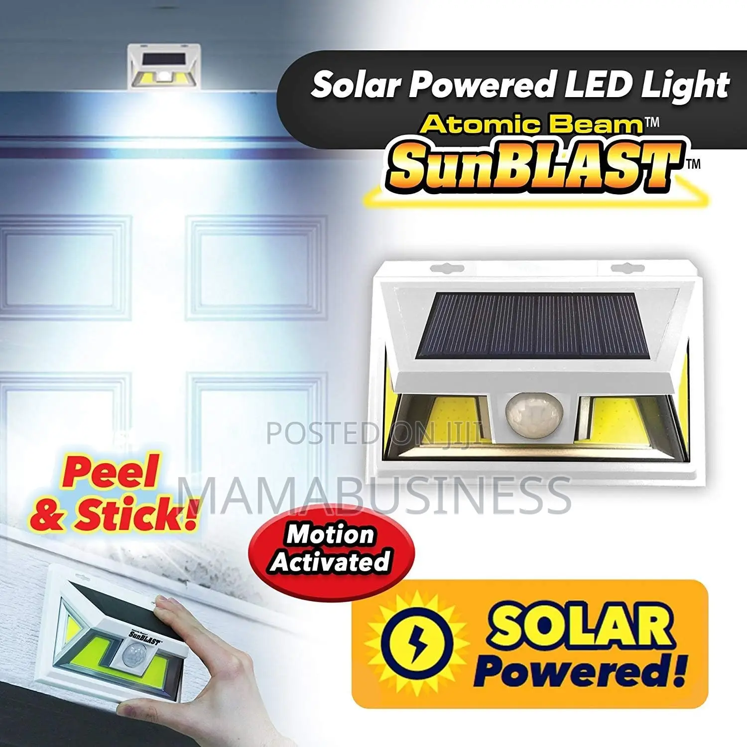 Solar Powered Atomic Beam Sun Blast Motion Sensor Light