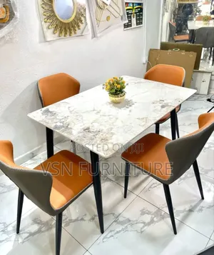 Stone Top Dinning Table With Four Chairs