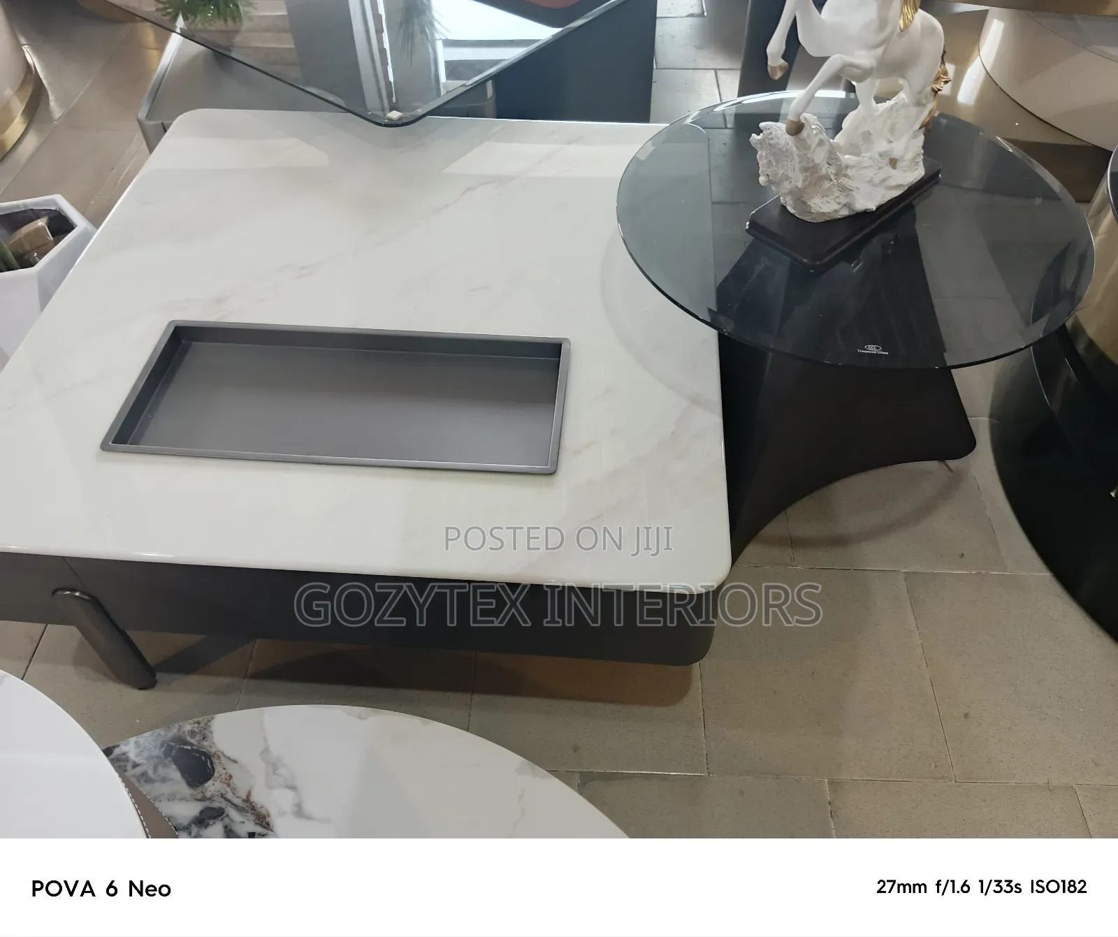 Contemporary Marble Center Table