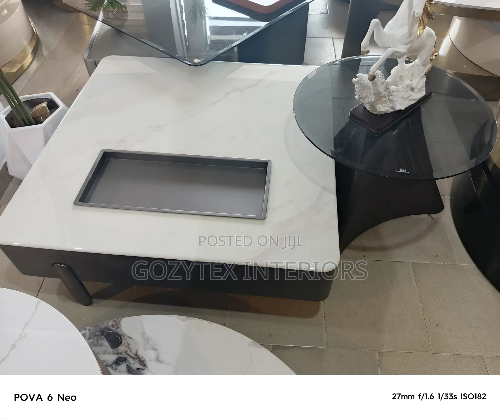 Contemporary Marble Center Table