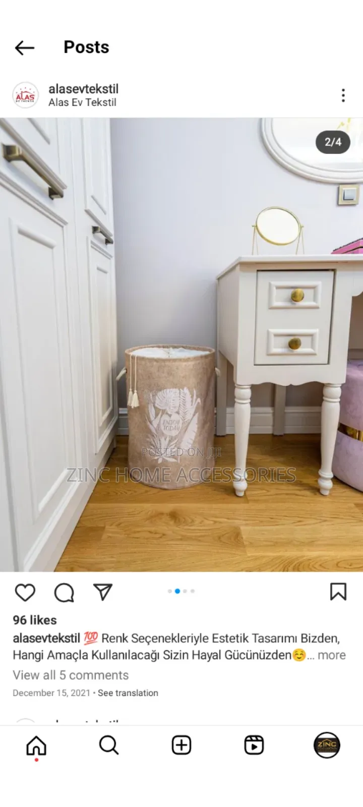 Alas Round Draw String Storage Box