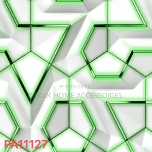 3d Effect Green on White Wallpaper