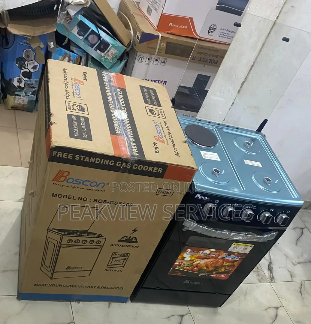 Compact Efficient - Boscon Free- Standing Gas Cooker 3+1 !