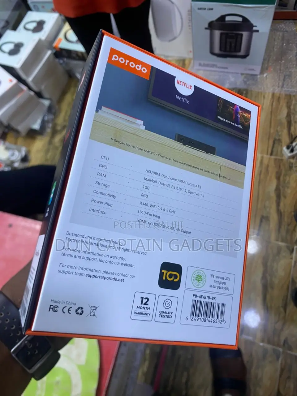 Porodo Android TV Box Video Streaming