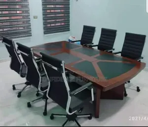 Pure Wooden With Padded Conference Table 12 Seaters