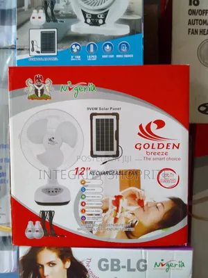 Golden Breeze 12inchies Rechargeable Table Fan Solar Panel