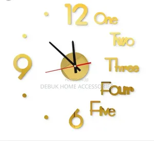 50cm Diy 3d Gold Clock