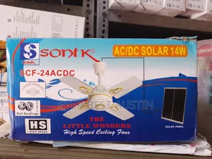 Sonik Japan 14watts AC/DC 24inches Ceiling Fan Short Blade
