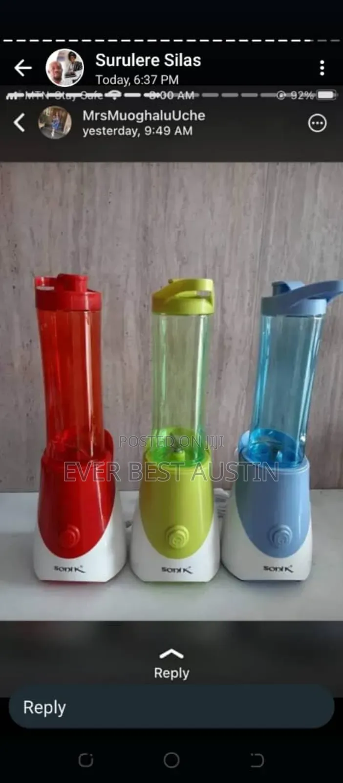 Sonik Japan Smoothie Blender