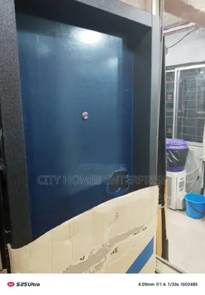 3ft X 7ft Room Kitchen Office Store Black Simple Steel Doors