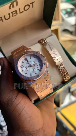 Hublot Men's Rosegold Watch and Bracelet* Combo