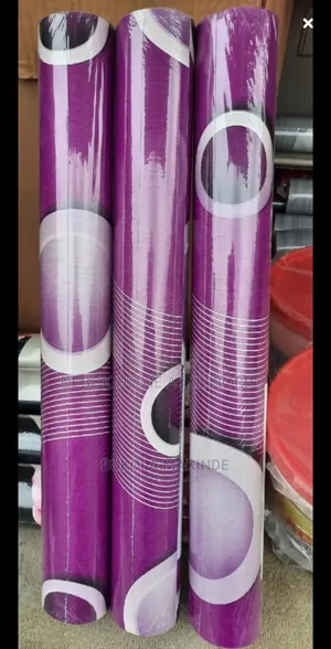 Purple and White 3d Circle Wall Paper
