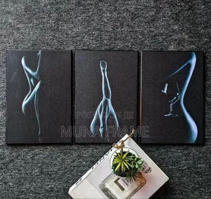 Black Sexy Lady Wall Artwork Print on Canvas