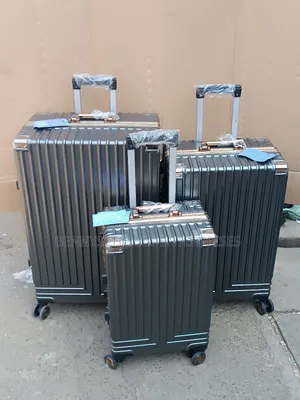 Darkgray Set of 3 Quality Aluminium Travelling Luggage Boxes