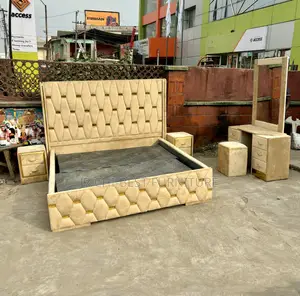 Quality Well Done HDF 6 by 6 Upholstery Padded HDF Bed Frame