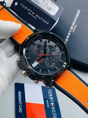 Tommy Hilfiger Quality Luxury Men Genuine Leather Wristwatch