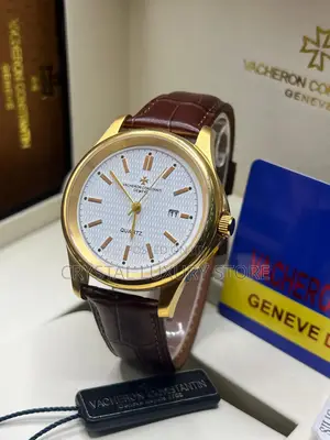 Vacheron Constantin Quality Men Genuine Leather Wristwatch