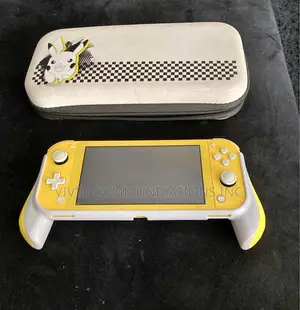 Yellow Nintendo Switch Lite - With Protective Case and Bag.