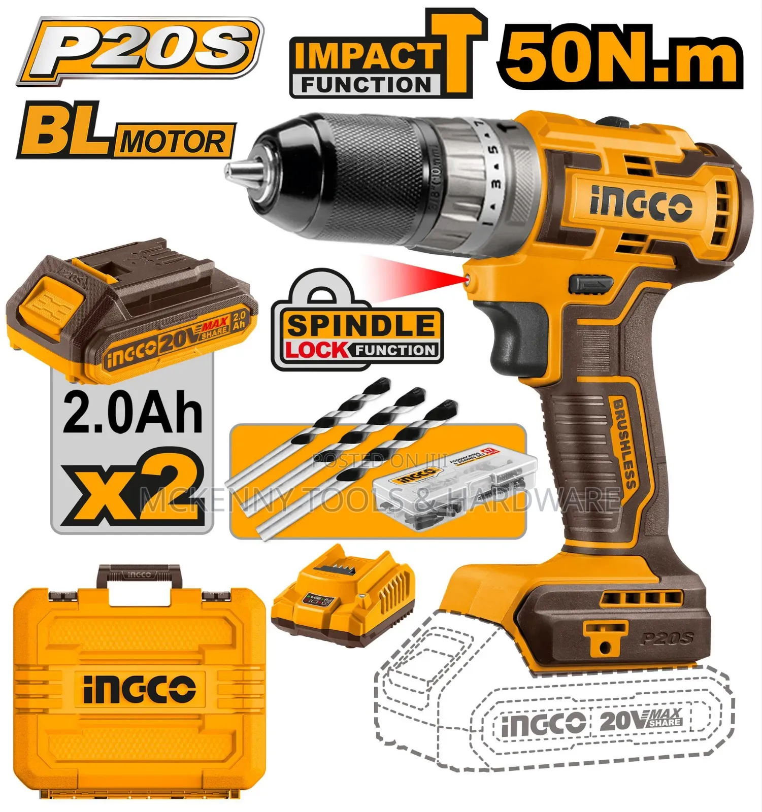 Cidli20508 Img Brushless Cordless Impact Drill