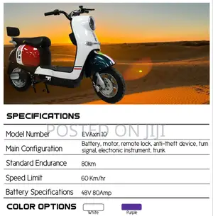 New Motorcycle 2024 White