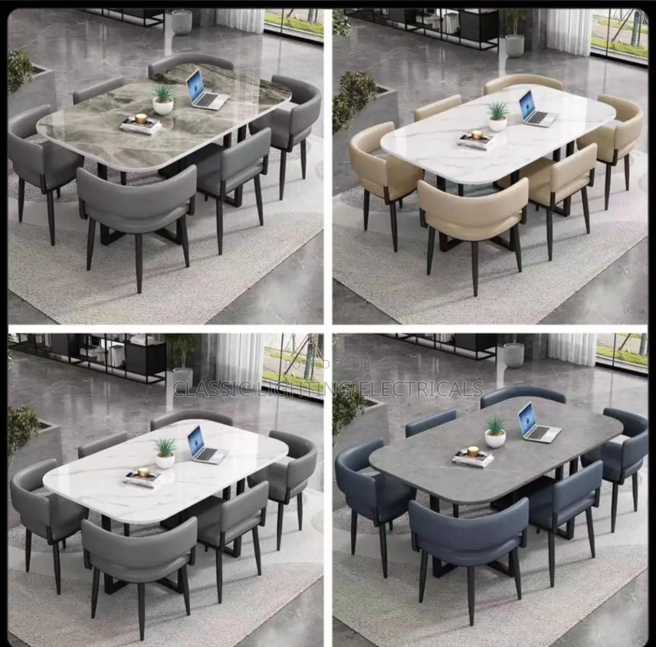 Luxury Unique Design Metal Iron Base Dining Tables
