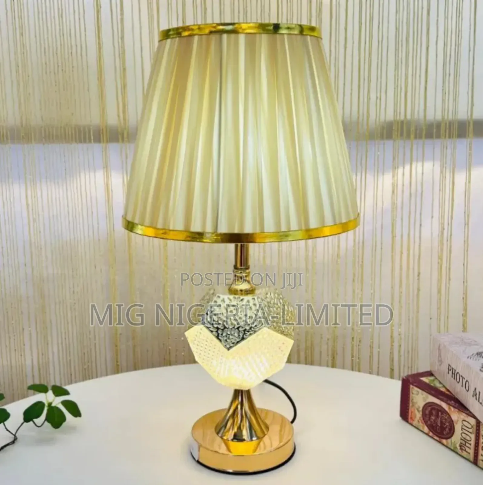 Acleric Gold Bedside Table Lamp