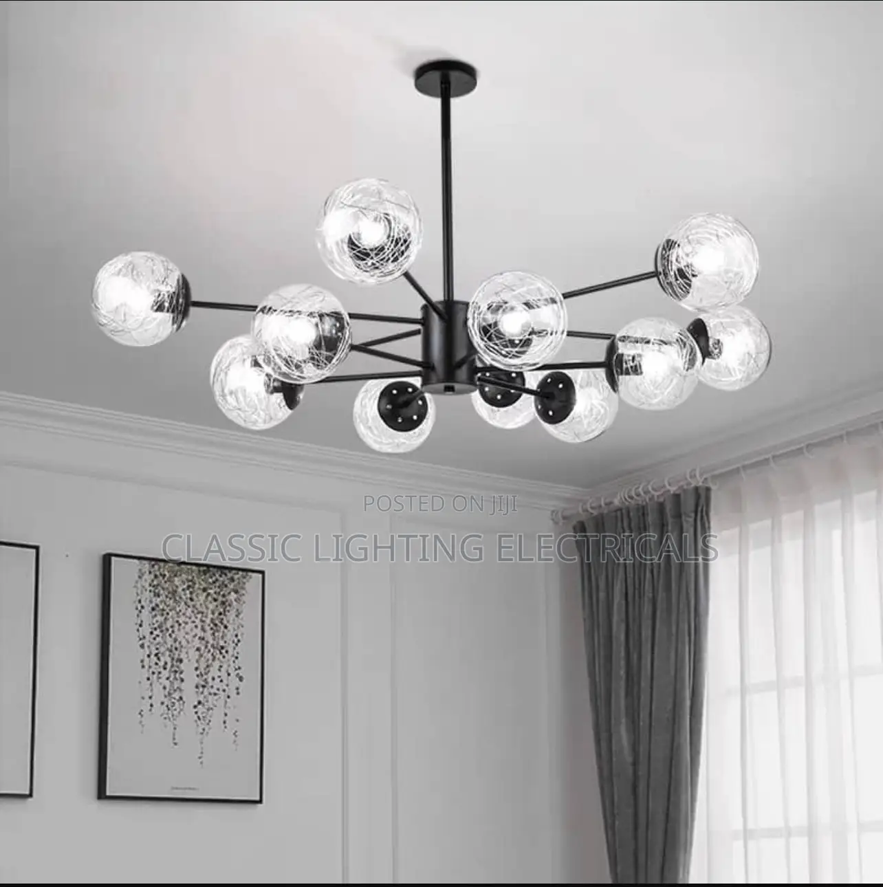 Modern Glass Chandelier Lighting E27 Nordic Pendant Lamp