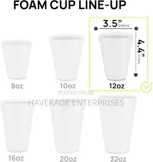 12oz White Foam Cup 500pces