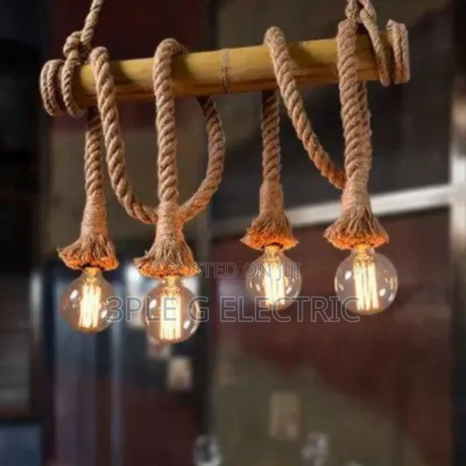 By 4 Lampholders Bamboo Lamp