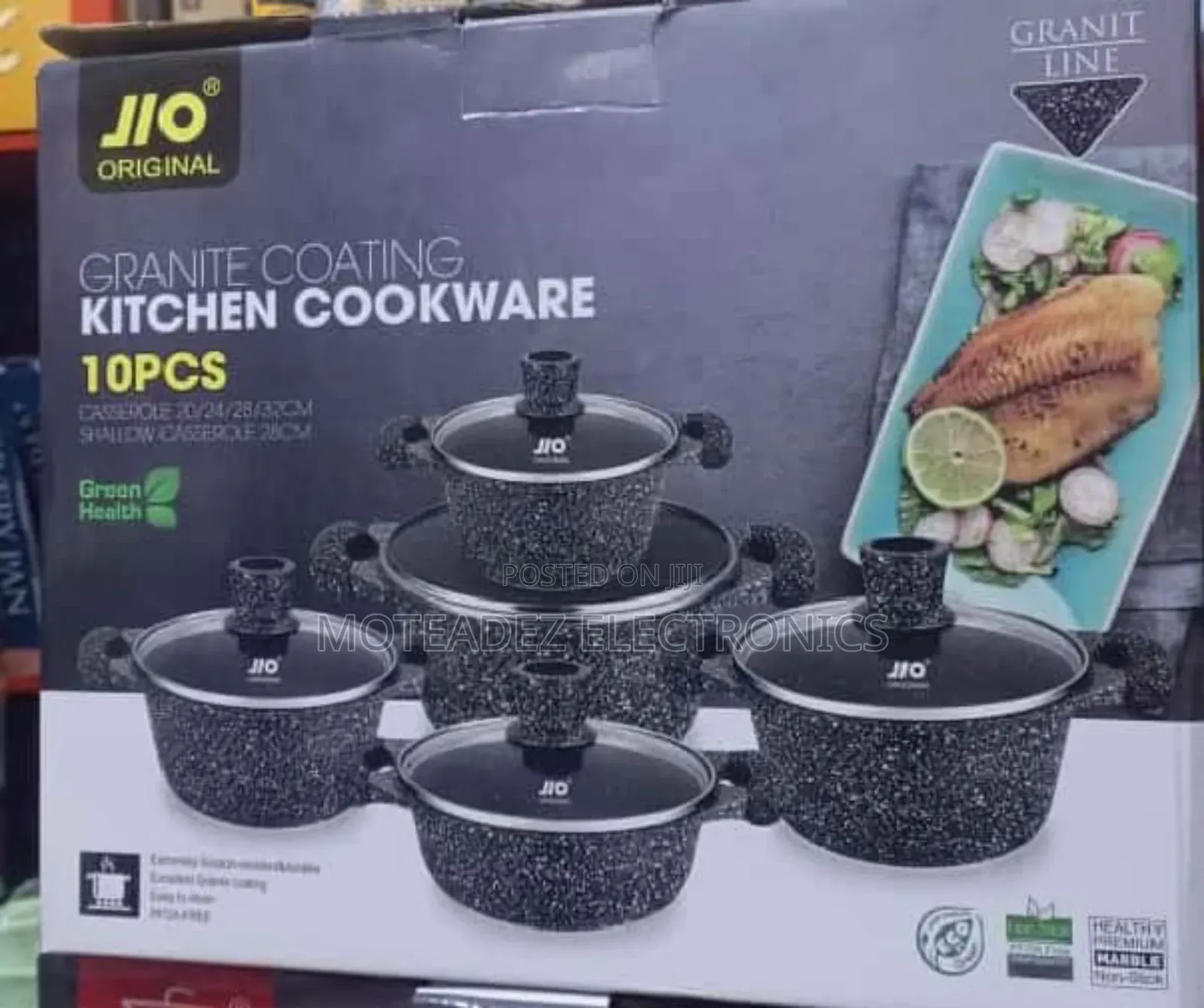 Jio Original 10pcs High Quality Granite Coating Cookware Pot