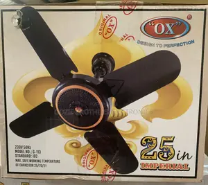 Ox 25 Inches Ceiling Fan (Short Blade) Brown Color