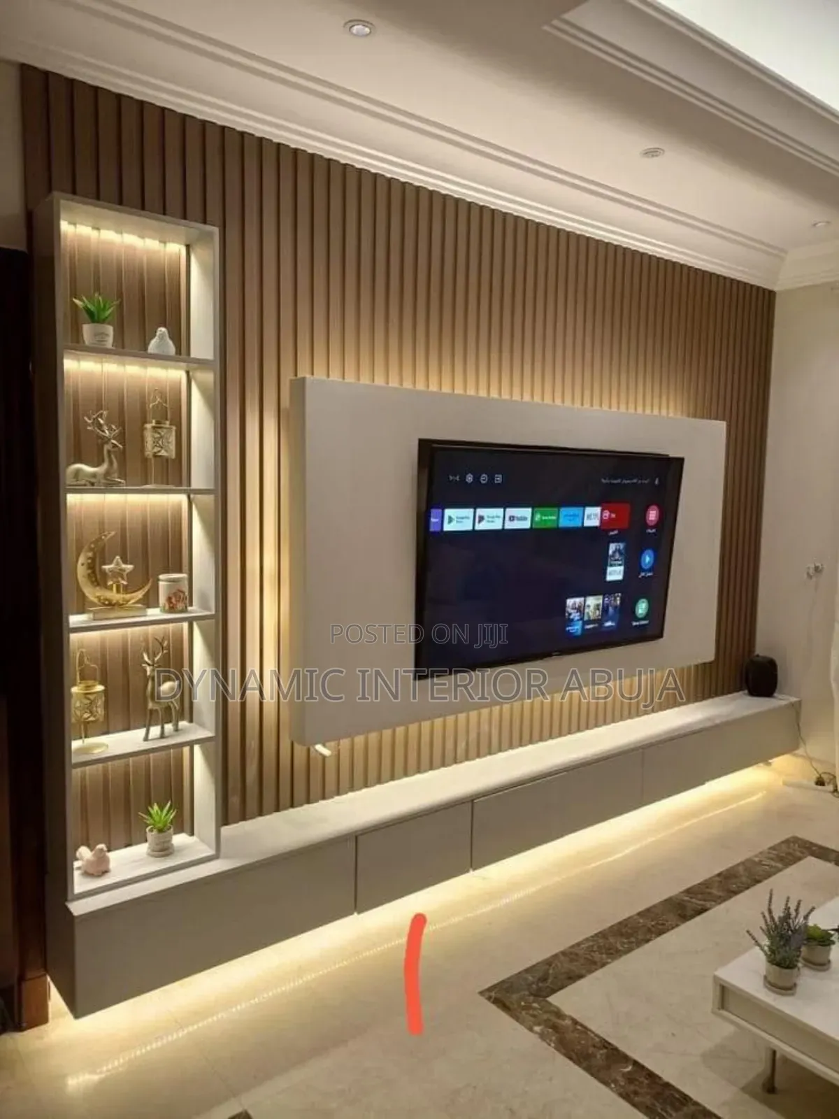 TV Background WPC Fluted Panel