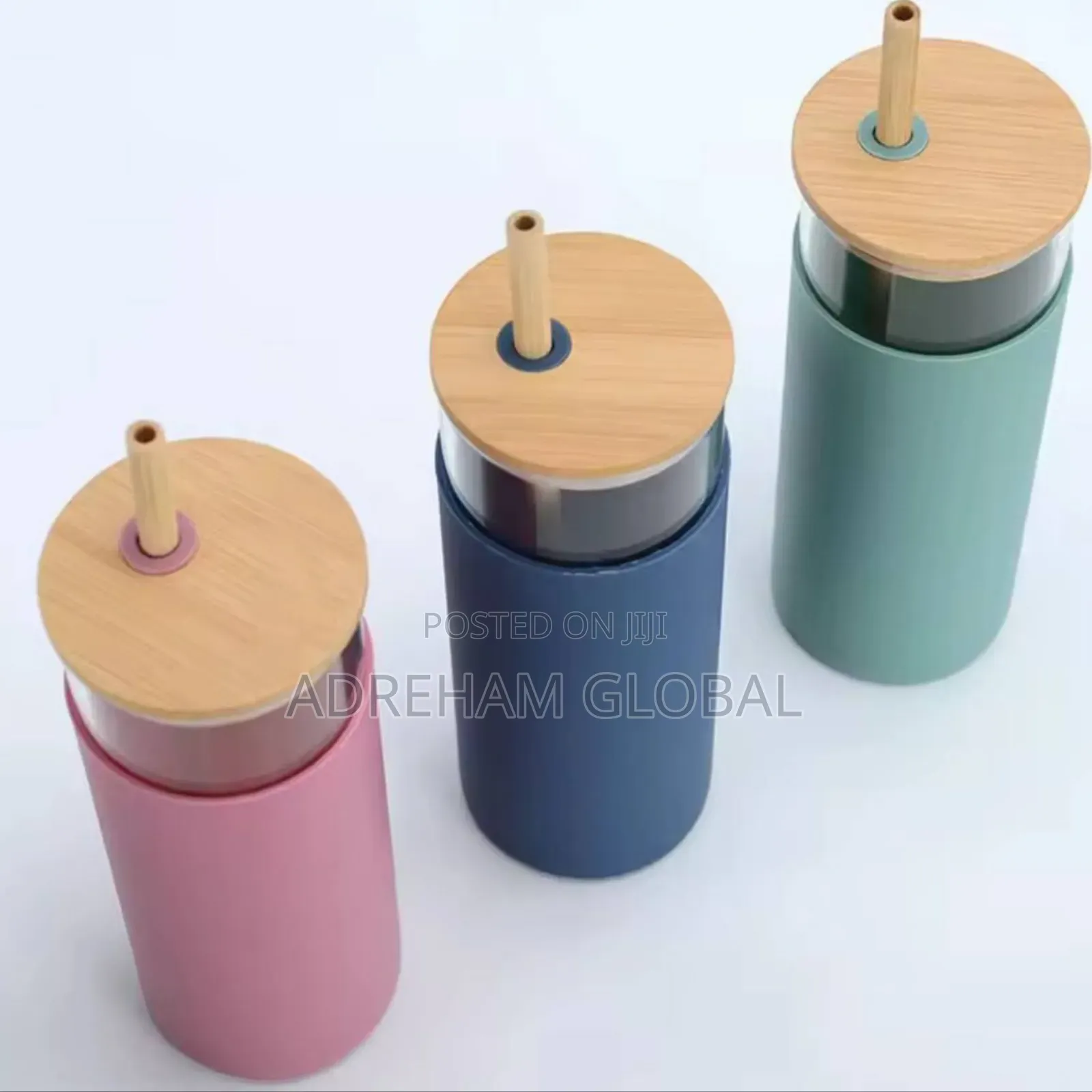 High Aesthetic Value 500ml Glass Cup With Straw With Lid