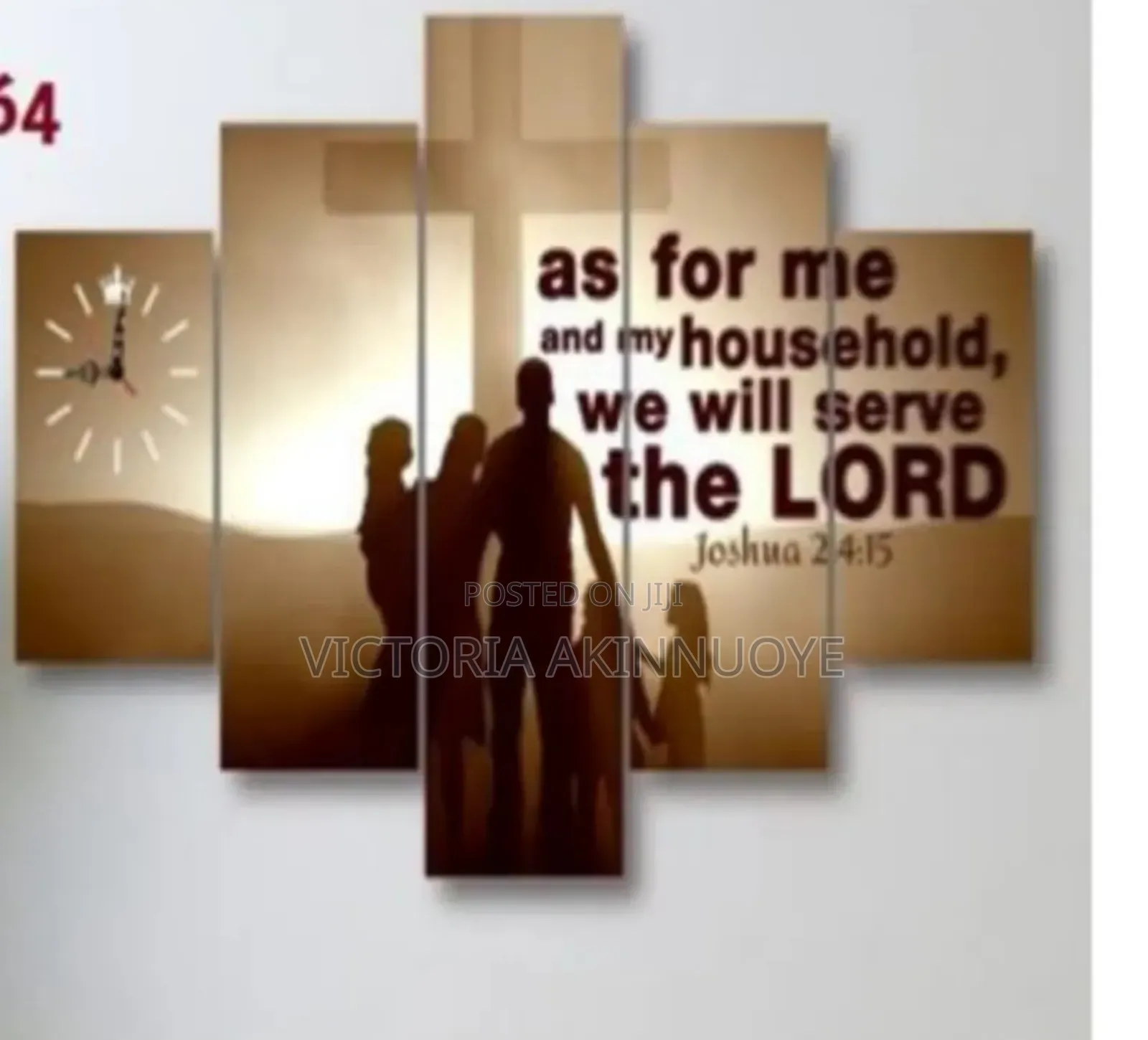 As For Me And My Household Wall Frame