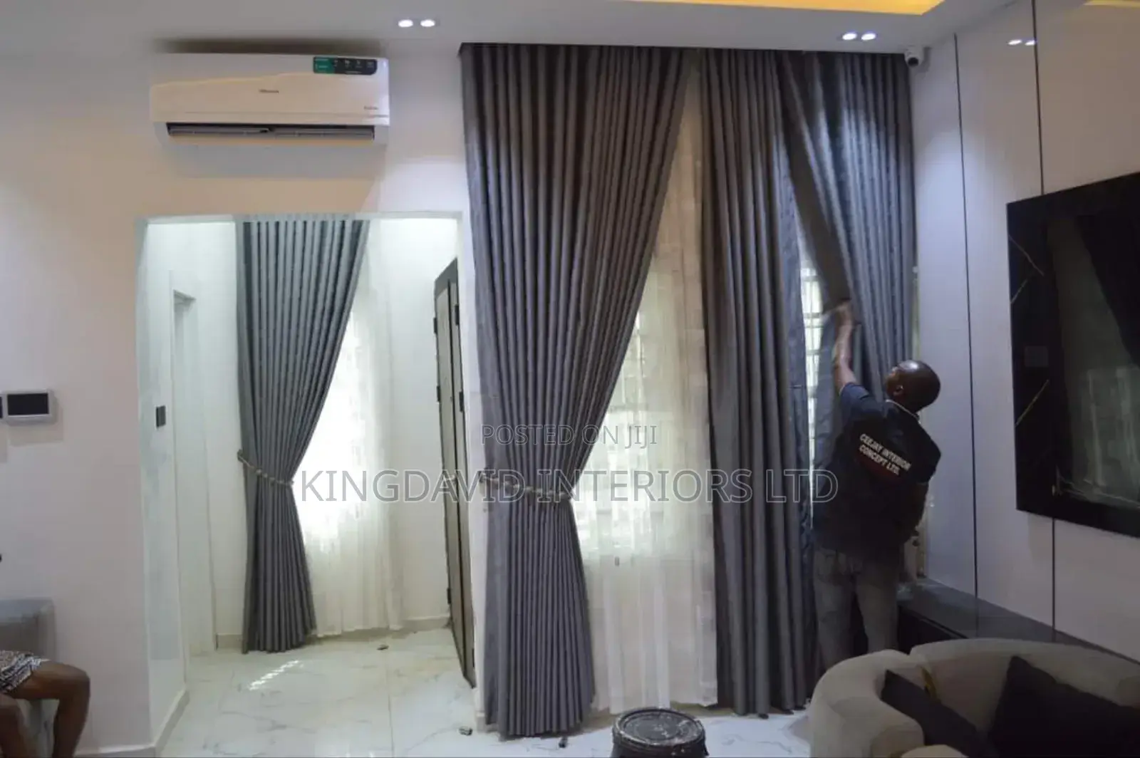 Premium Turkish Curtains Gray