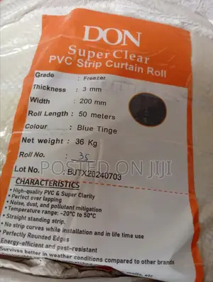 PVC Strip Curtain / Cold Room Curtain 3mm X 200mm X 50m