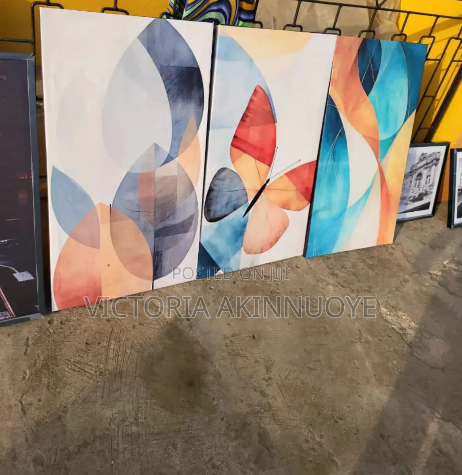 Coloured Design Decorative Canvas Wall Frame