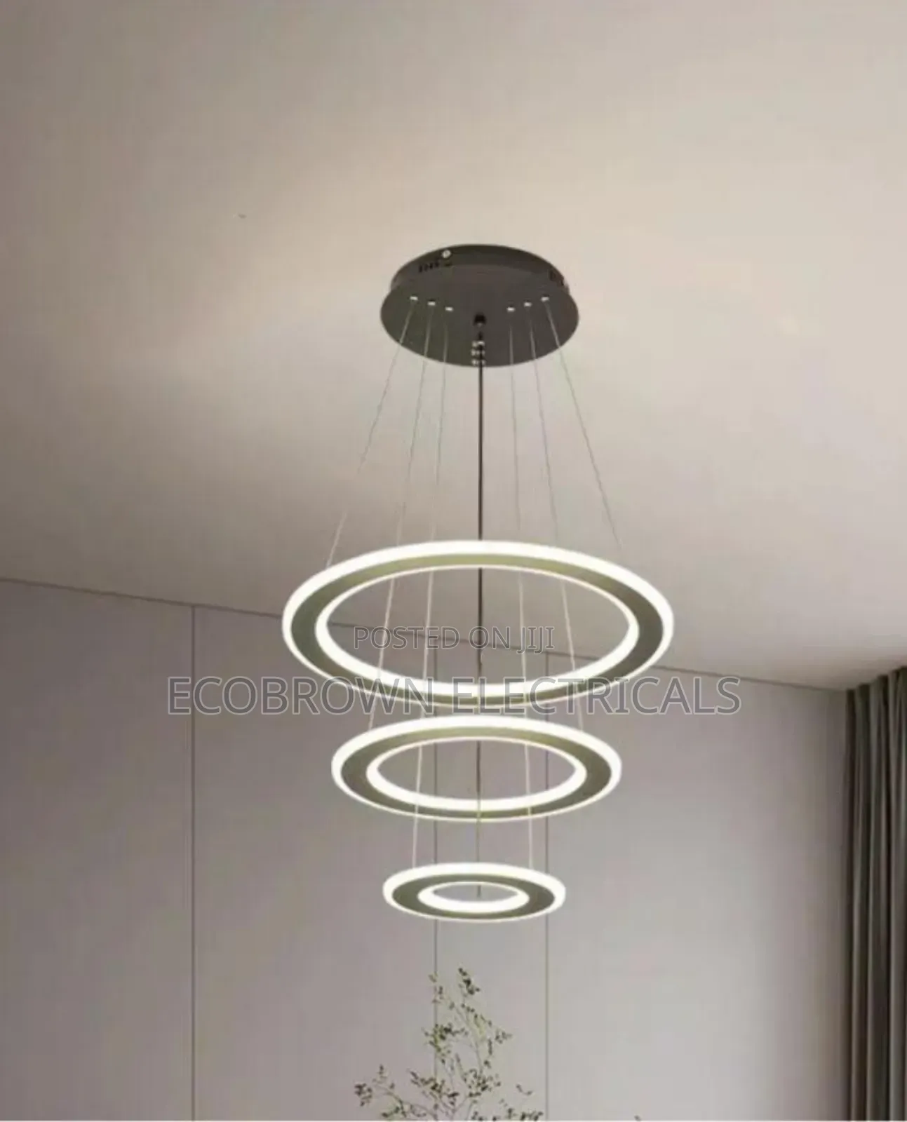 Bedroom 3 Ring Chandelier Light Fixture