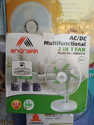 Andrakk Multifunctional 2 in 1 Fan 10inches
