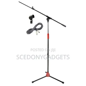Tripod Microphone Stand With Extending Boom