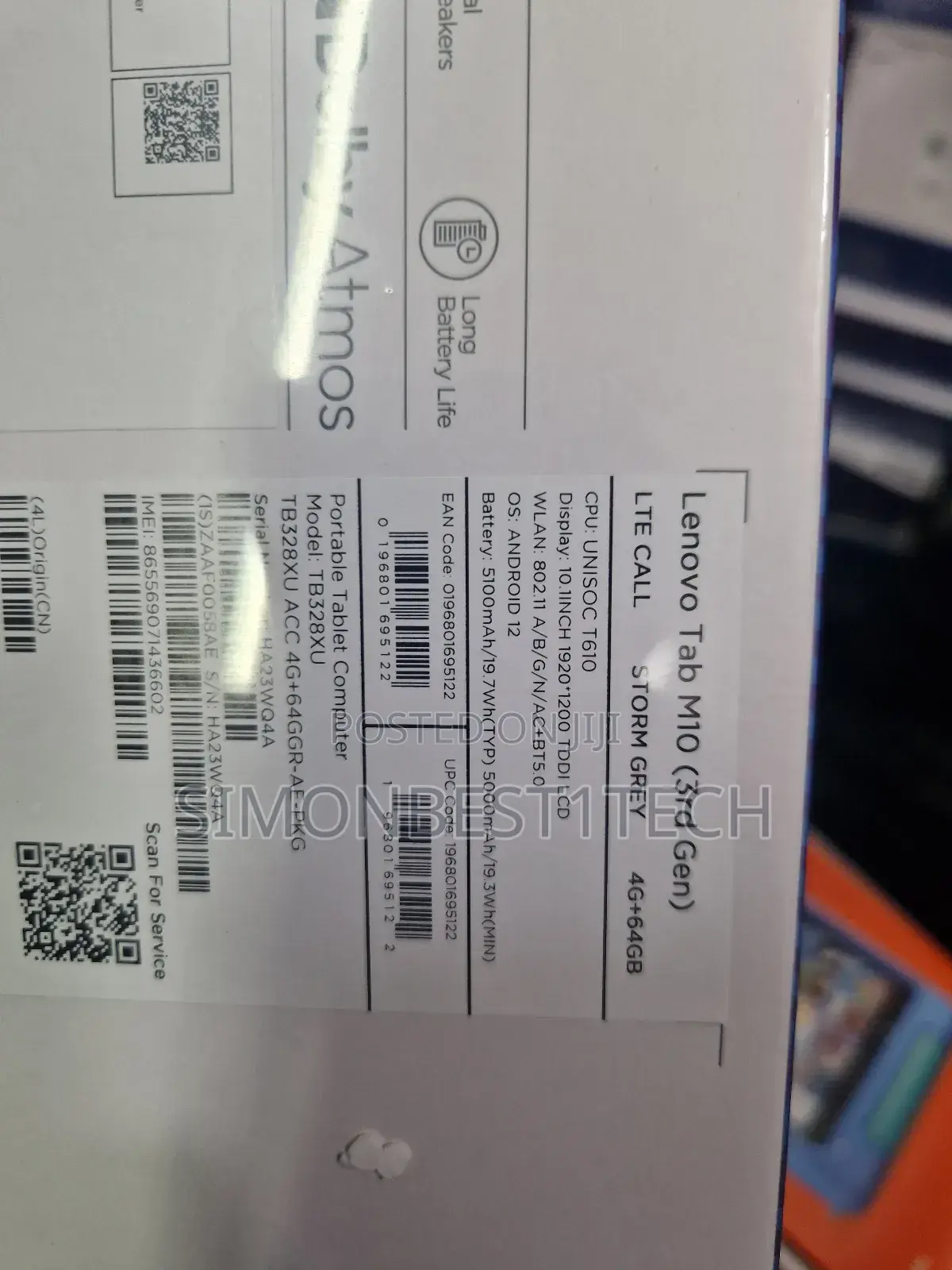 New Lenovo Tab M10 HD Gen 2 64 GB Gray
