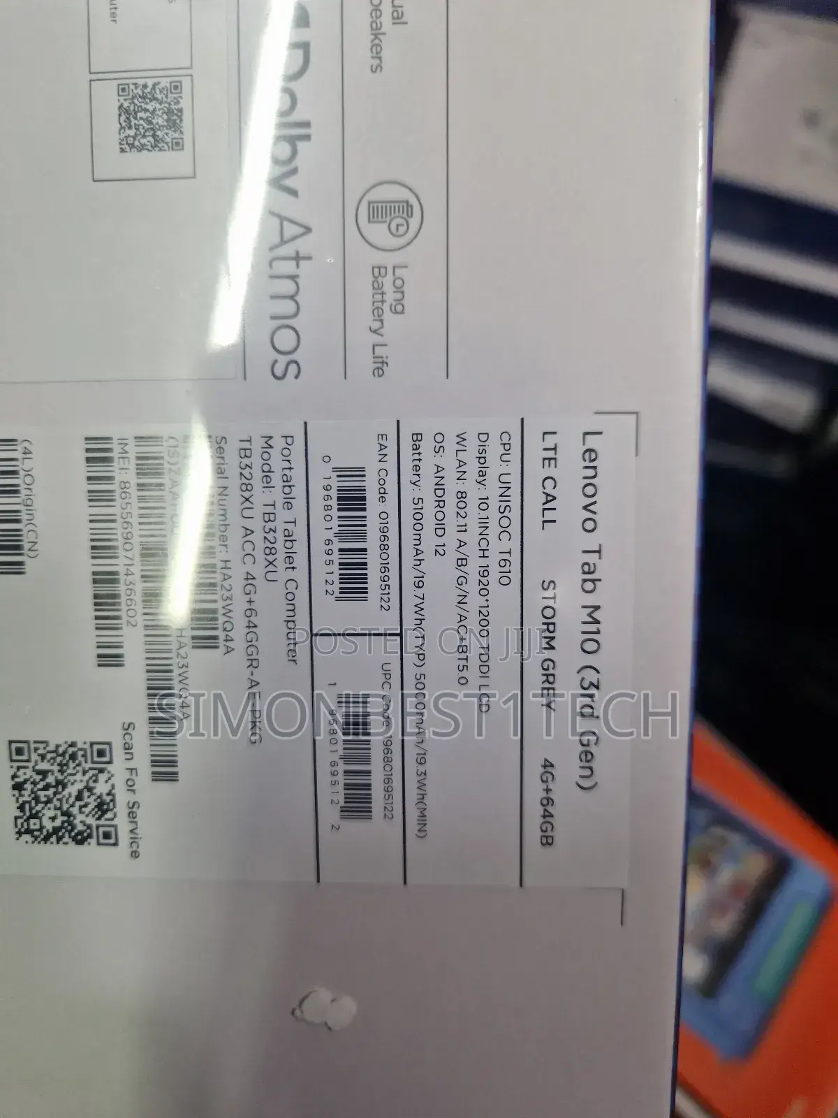 New Lenovo Tab M10 HD Gen 2 64 GB Gray