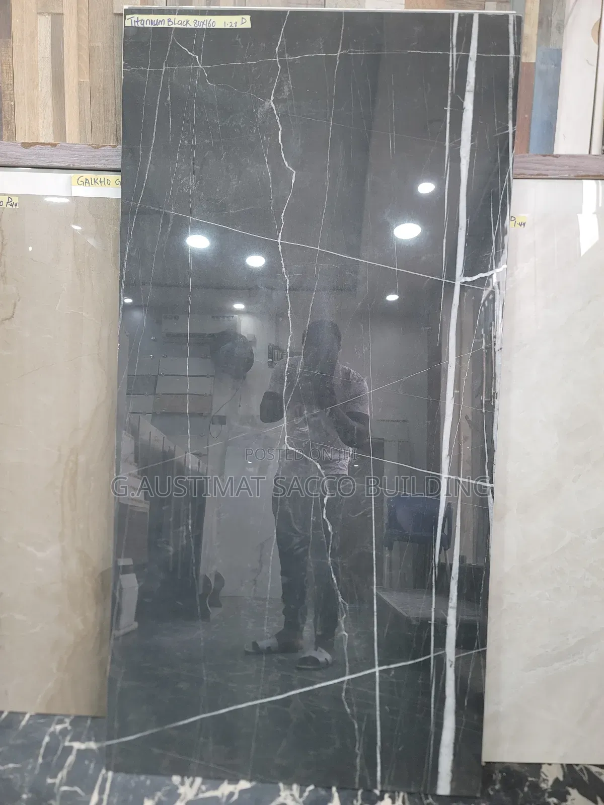Titanium Black Tiles 80x160 Spanish