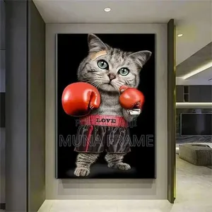 Abstract Wall Artwork Cart Boxer
