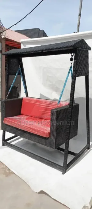 Photo - Rattan Double Canopy Swing Chair