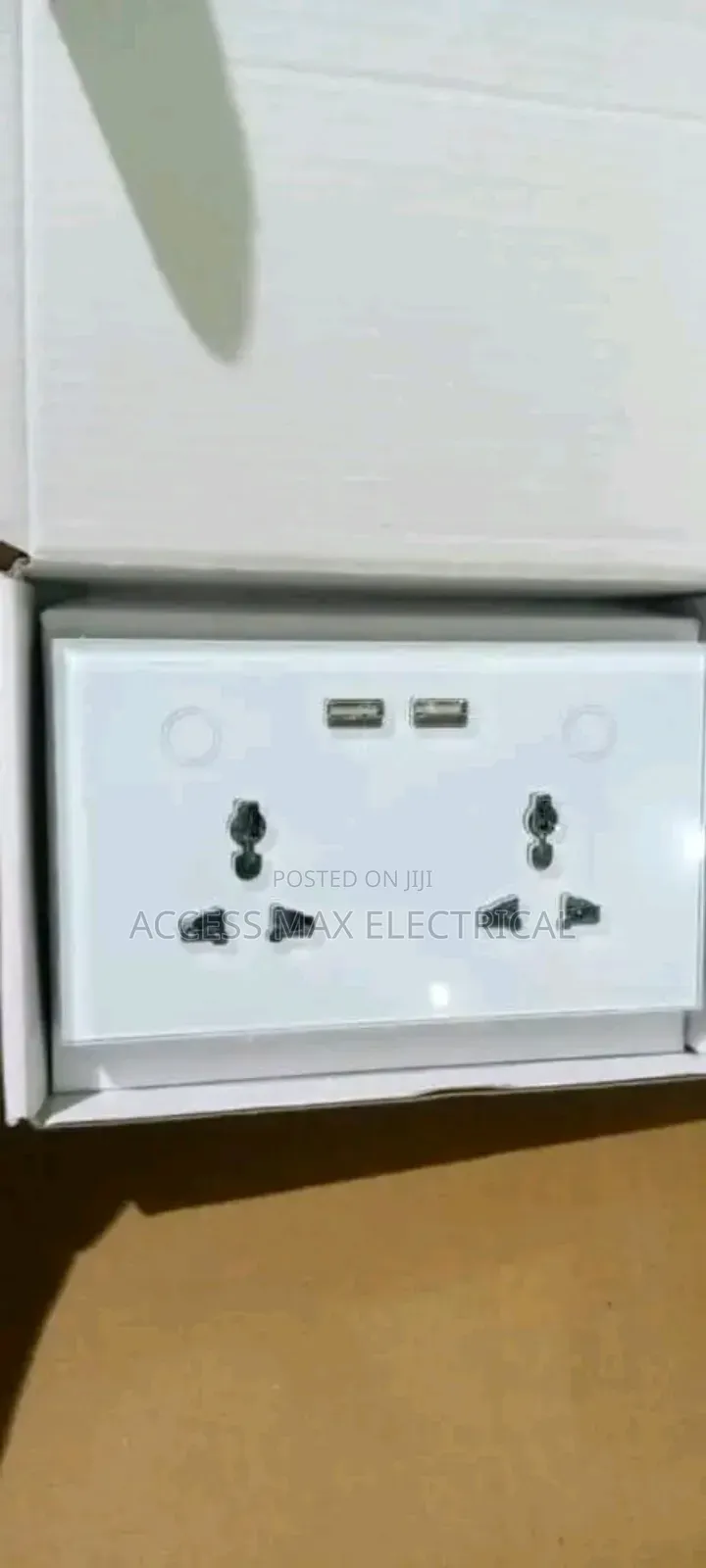 White.13amps Double Socket With USB Wifi