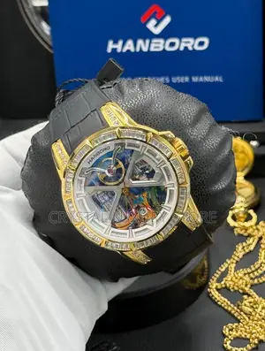 Highest Quality Luxury Hanboro Genuine Leather Wristwatch