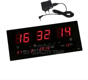 Led Digital Wall Clock (18 X 9 Inches)