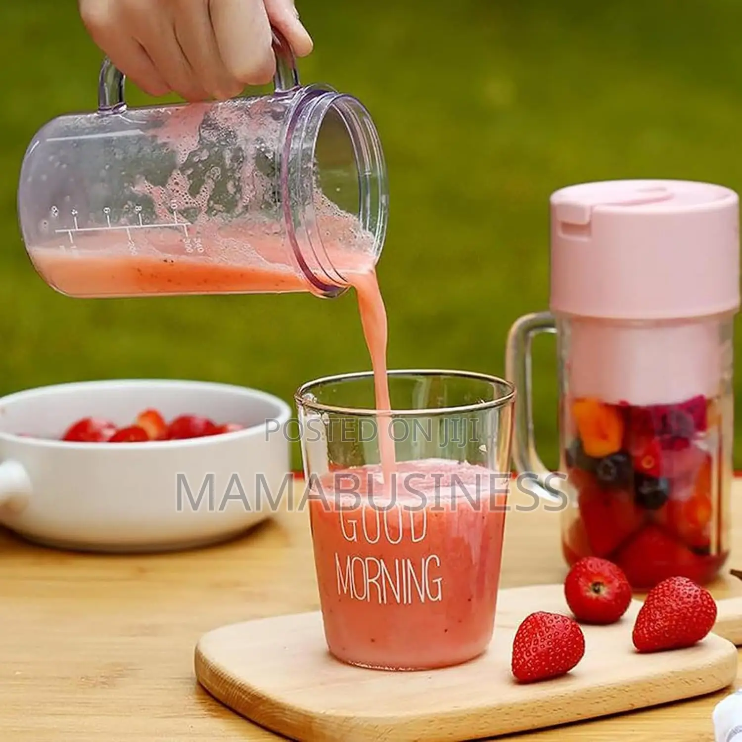 Portable Crusher Juicer With Handle Straw